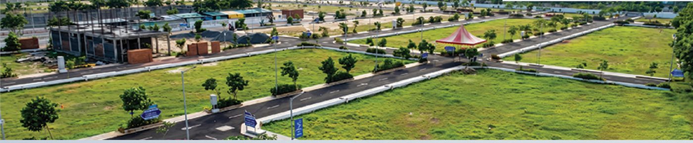 Aerial view of Golden City master-planned community at Angadu